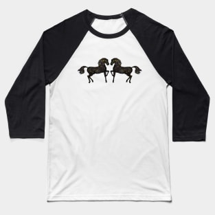 Horse mirror image Baseball T-Shirt